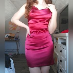 Satin mini dress